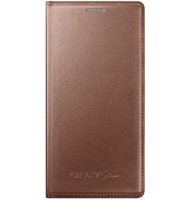Husa Flip Cover pentru Samsung Galaxy S5 Mini G800, Rose Gold